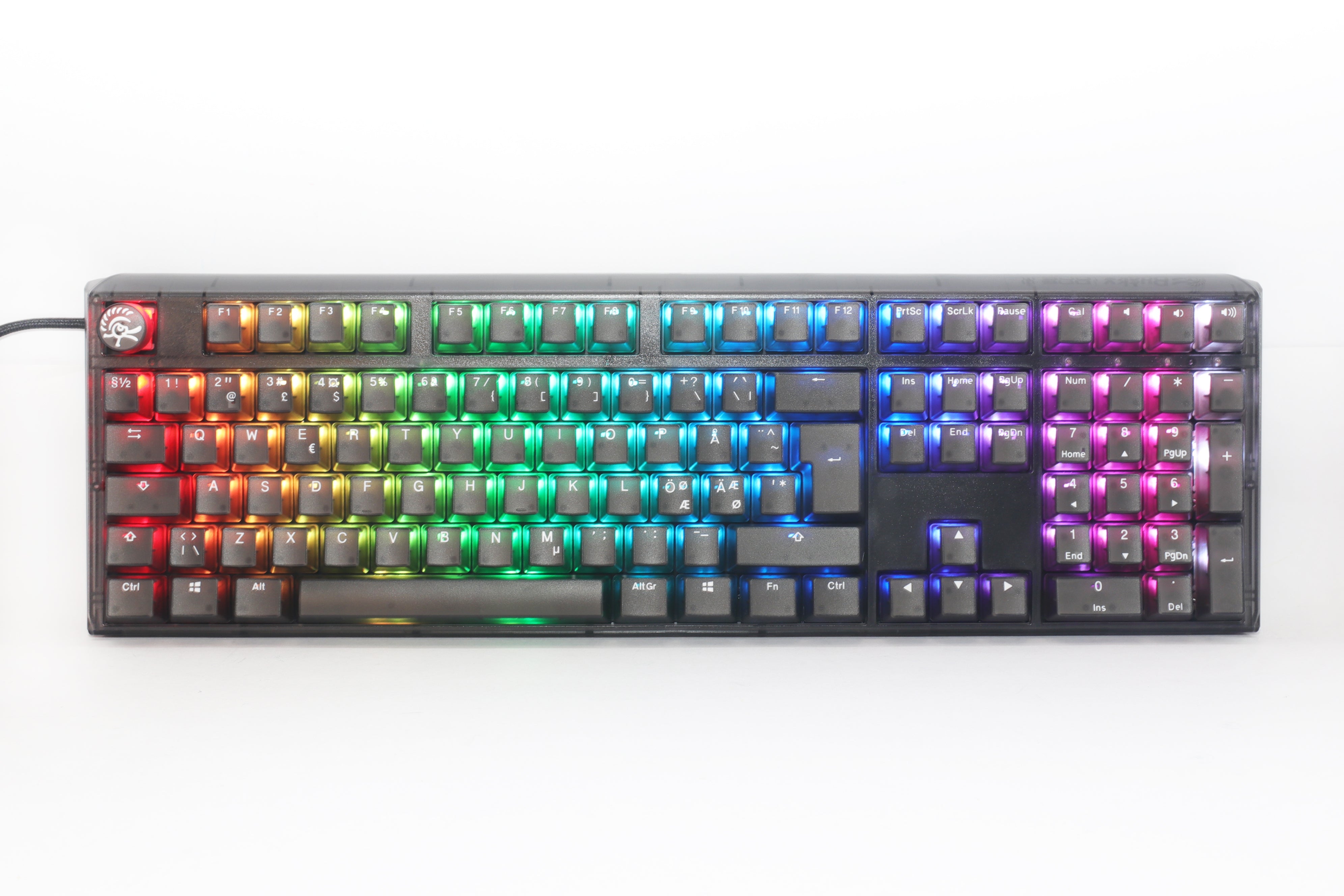 Ducky One 3 - Aura Black Nordic - Fullstorlek - Körsbärsröd - RGB