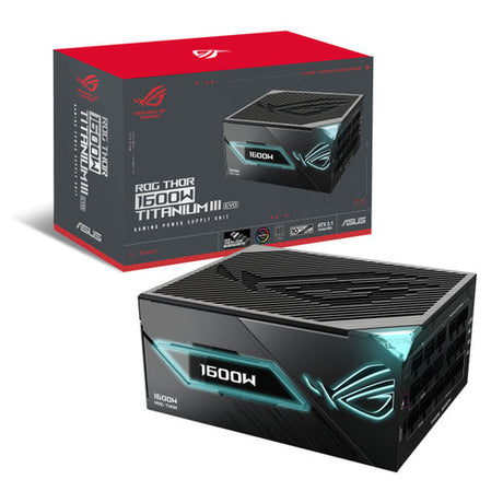 ASUS ROG Thor 1600T3 Gaming EVO – 1600 W Titanium PSU – strømforsyning og emballage