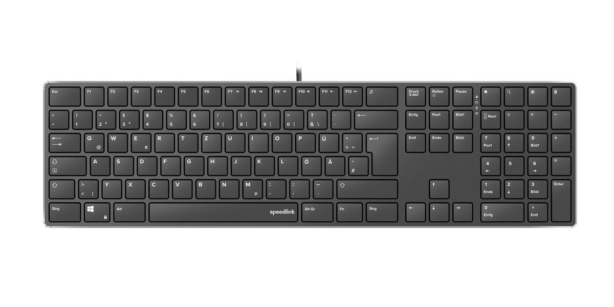 Speedlink - RIVA Slim Metal Scissor Keyboard, black - DE Layout Speedlink