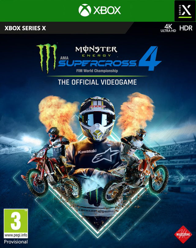 Monster Energy Supercross - The Official Videogame 4 – Xbox One / Xbox Series X – spilomslag