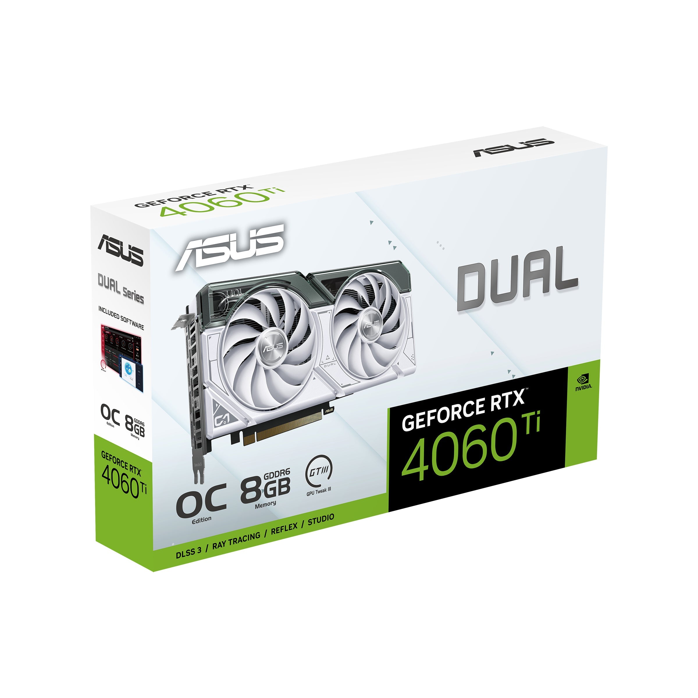 ASUS GeForce RTX 4060 TI 8GB GDDR6 DUAL OC WHITE EDITION