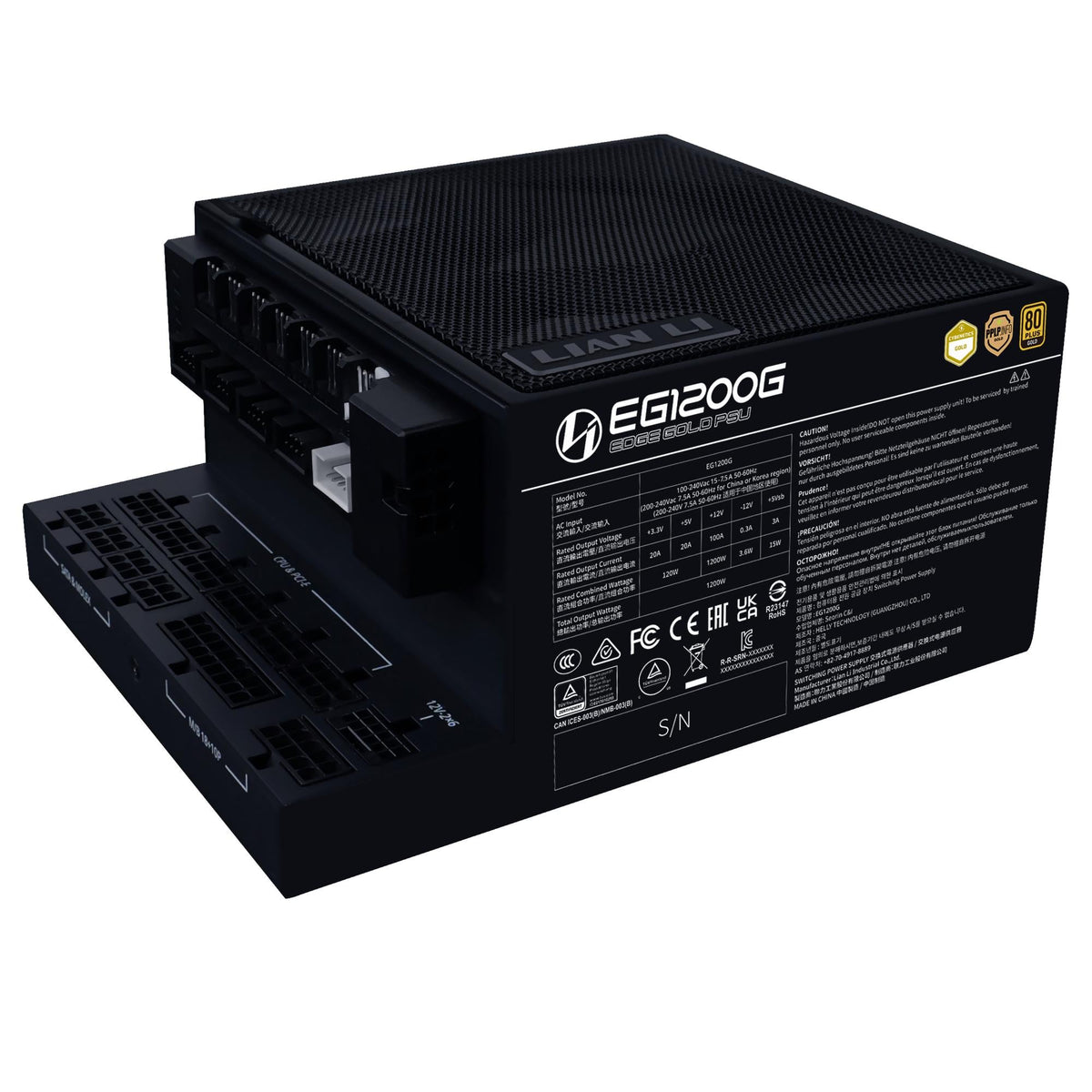 Lian Li Edge Gold 1200W Black (with USB HUB) Lian Li