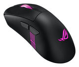 Sort ASUS ROG Keris II Origin – skråt bagfra med sideknapper og belysning