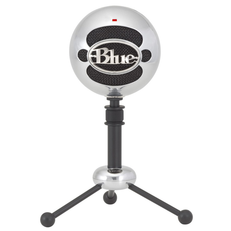 Blå - Mikrofon Snowball Borstad Aluminium