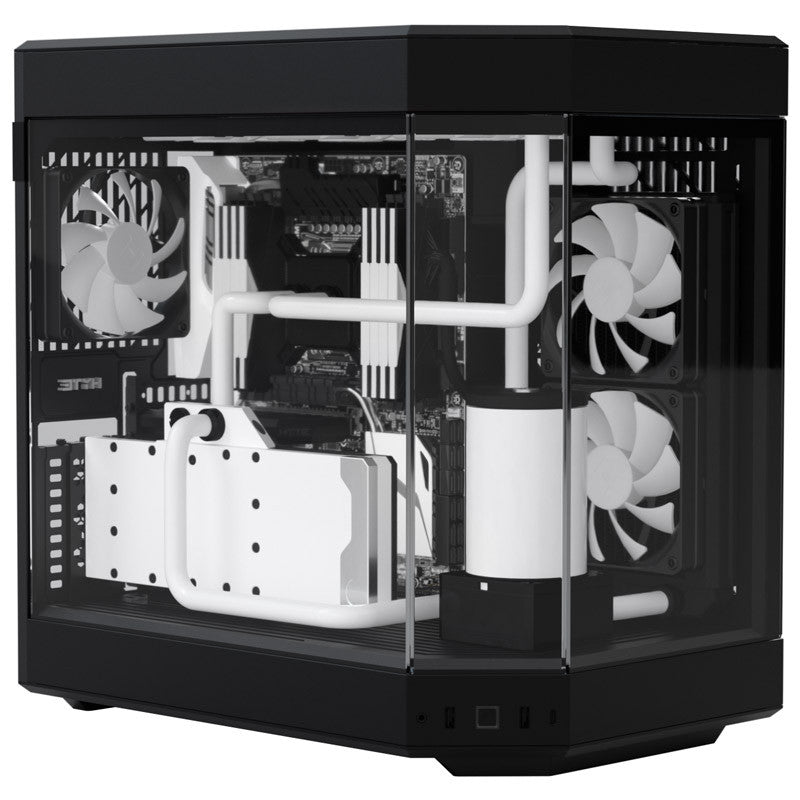 Hyte Y60 Midi Tower - svart/svart, PCI-e 4.0, panoramautsikt över glas