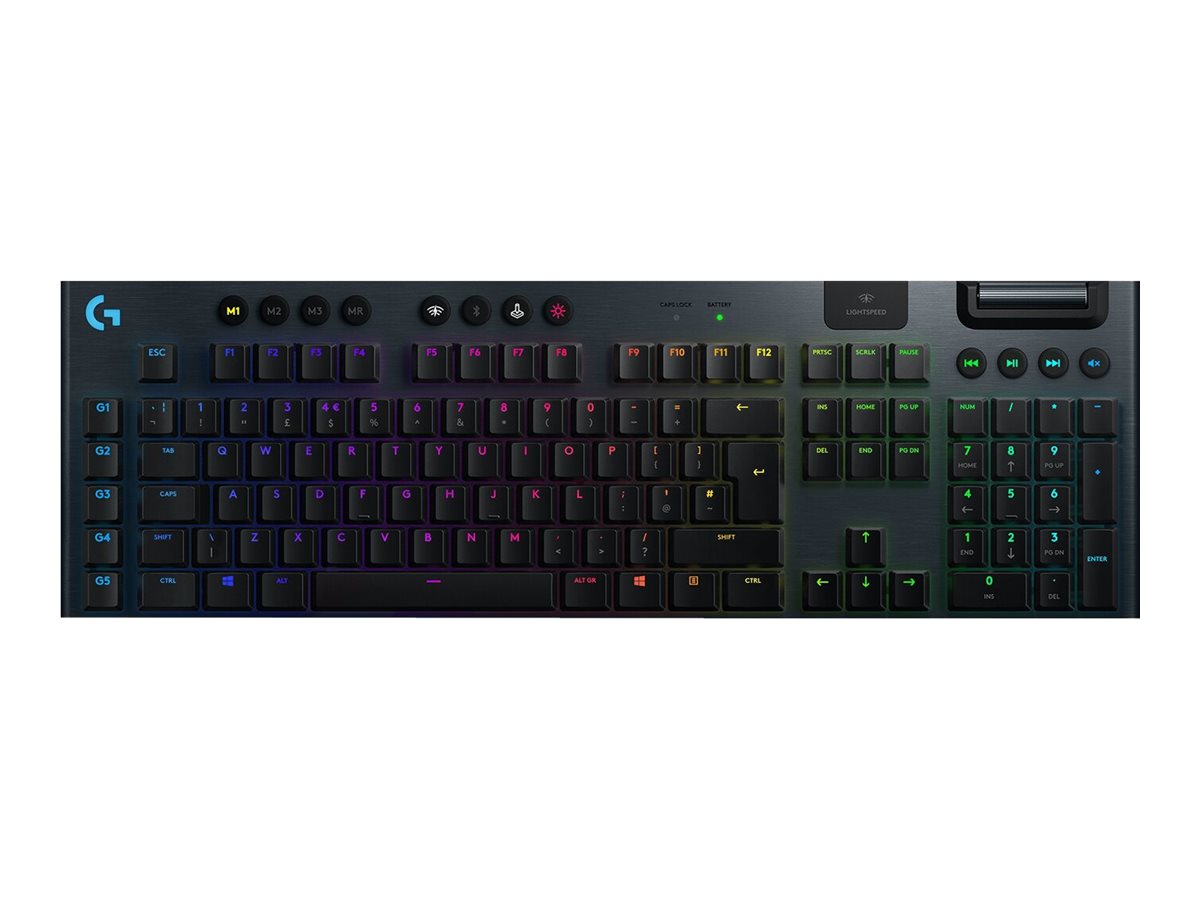 LOGITECH G915 LIGHTSPEED Trådlöst RGB Mekaniskt Speltangentbord – GL Clicky - KOL - PAN - NORDISK