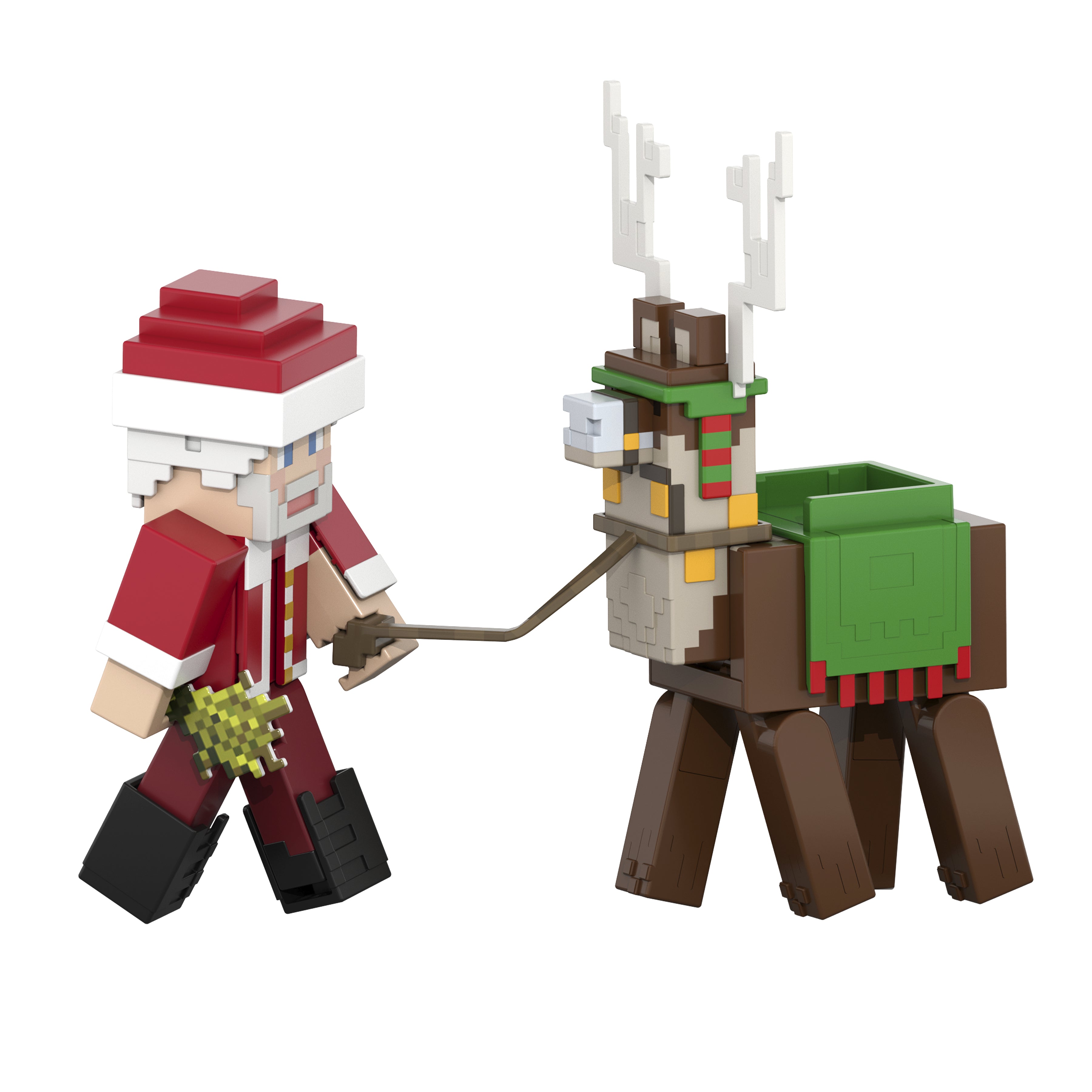 Minecraft-julekalender – julemand og rensdyr med snor