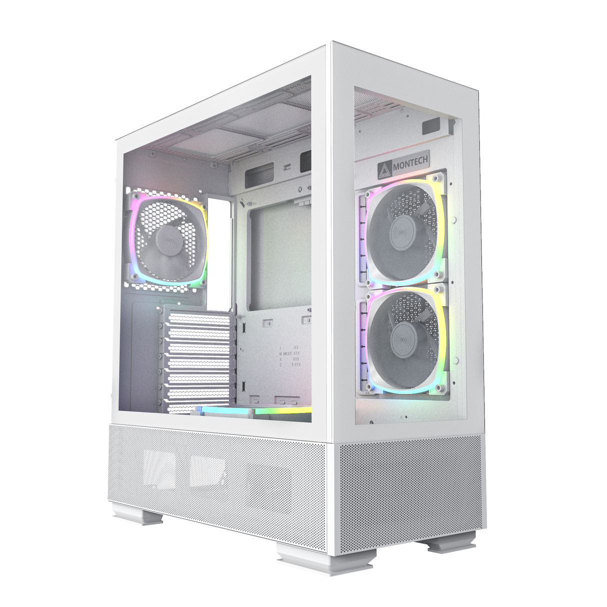 Montech Sky Two White - Midi-tower - E-ATX - 4x ARGB PWM-Fläktar