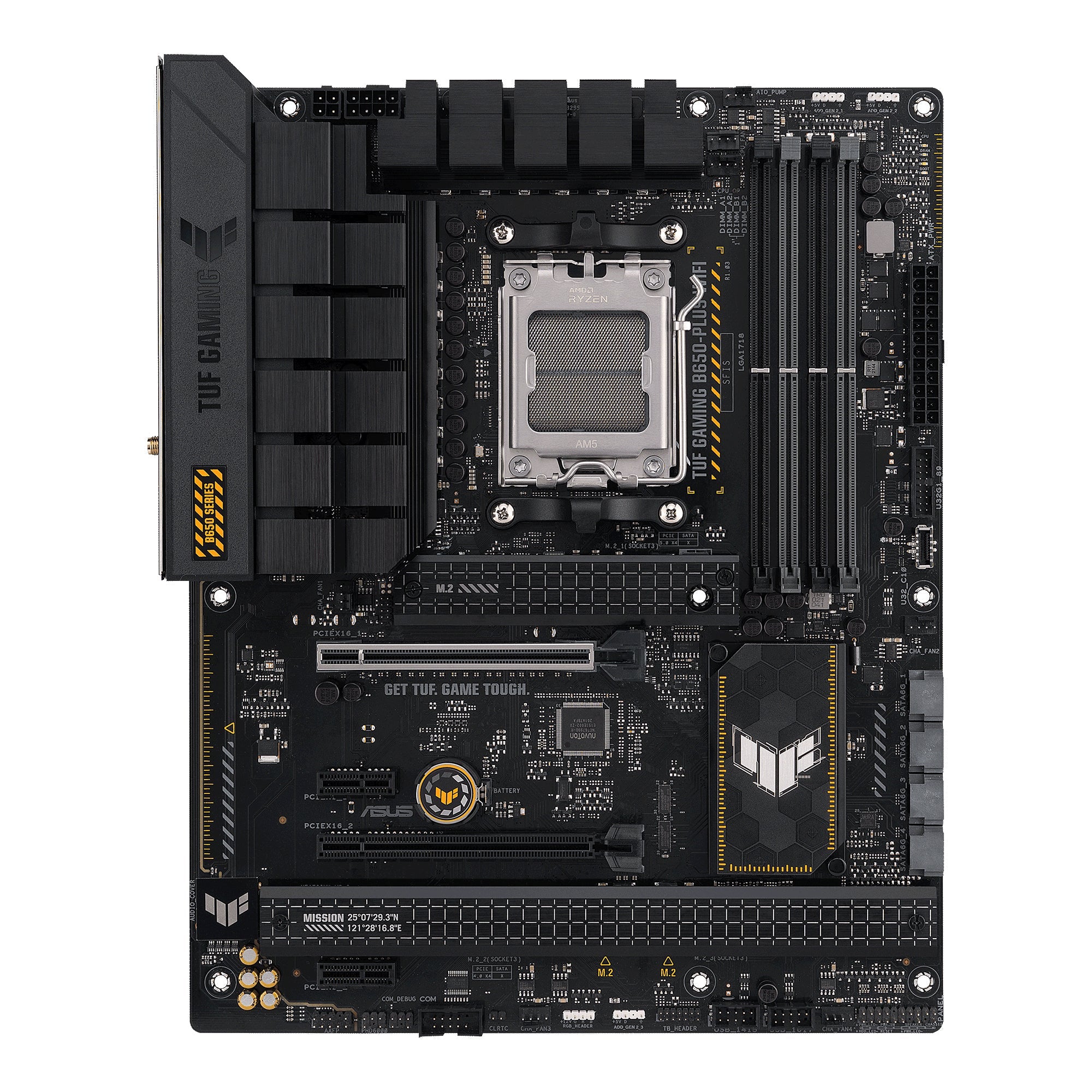 ASUS TUF GAMING B650-PLUS WIFI, Moderkort (svart/ljus Orange)