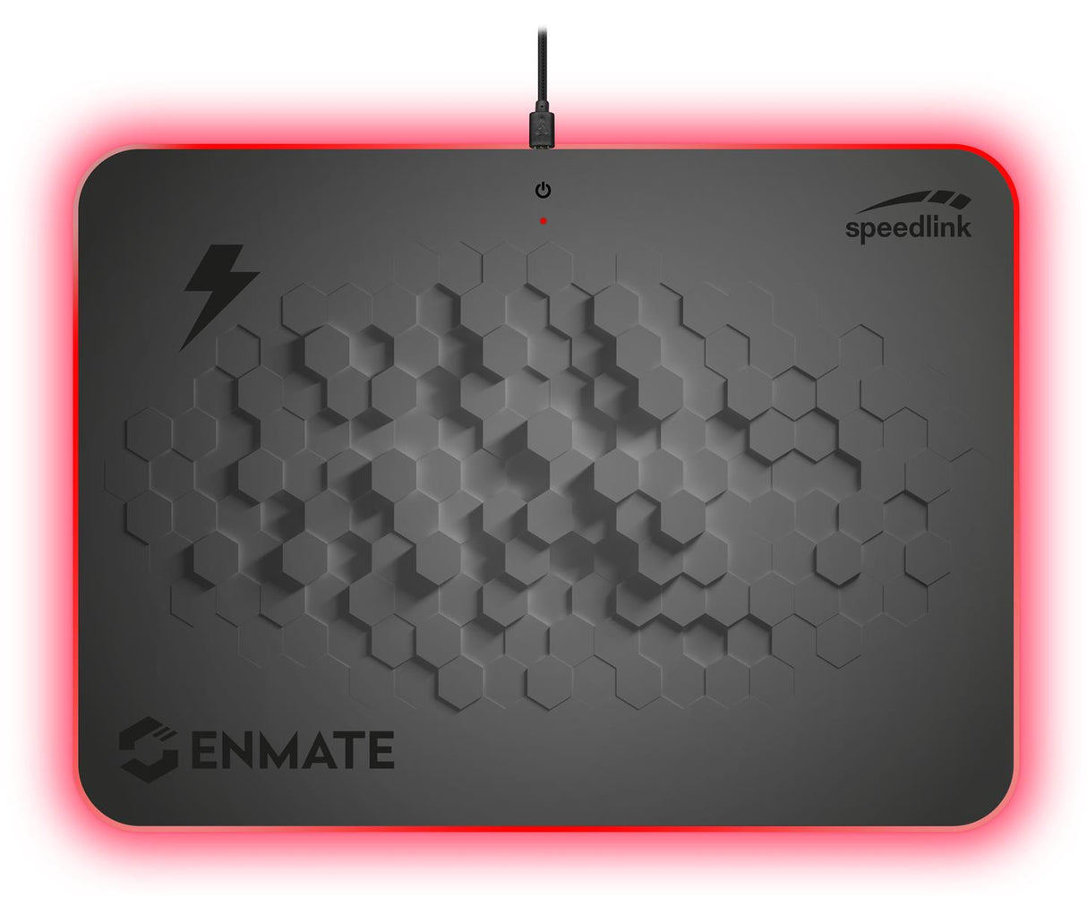 SpeedLink - ENMATE RGB Laddningsmusmatta, Grå