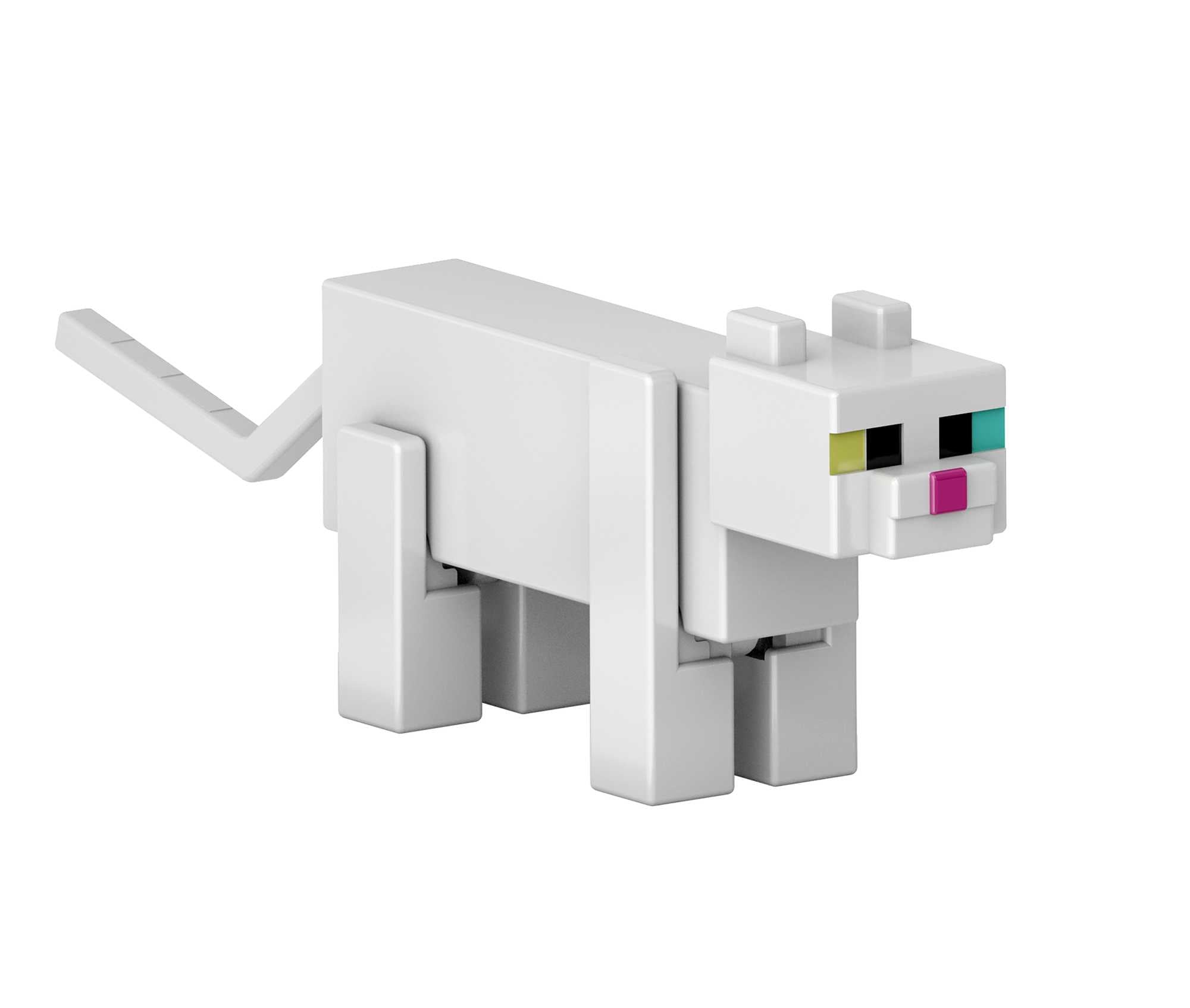 Minecraft - Biome Builds 8 Cm Figur - Vit Katt (HLB20)