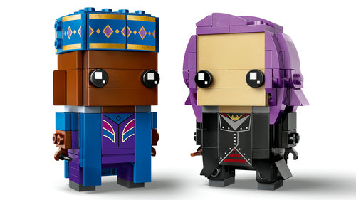 LEGO BrickHeadz 40618 – Kingsley Shacklebolt og Nymphadora Tonks – begge klodsbyggede figurer set forfra