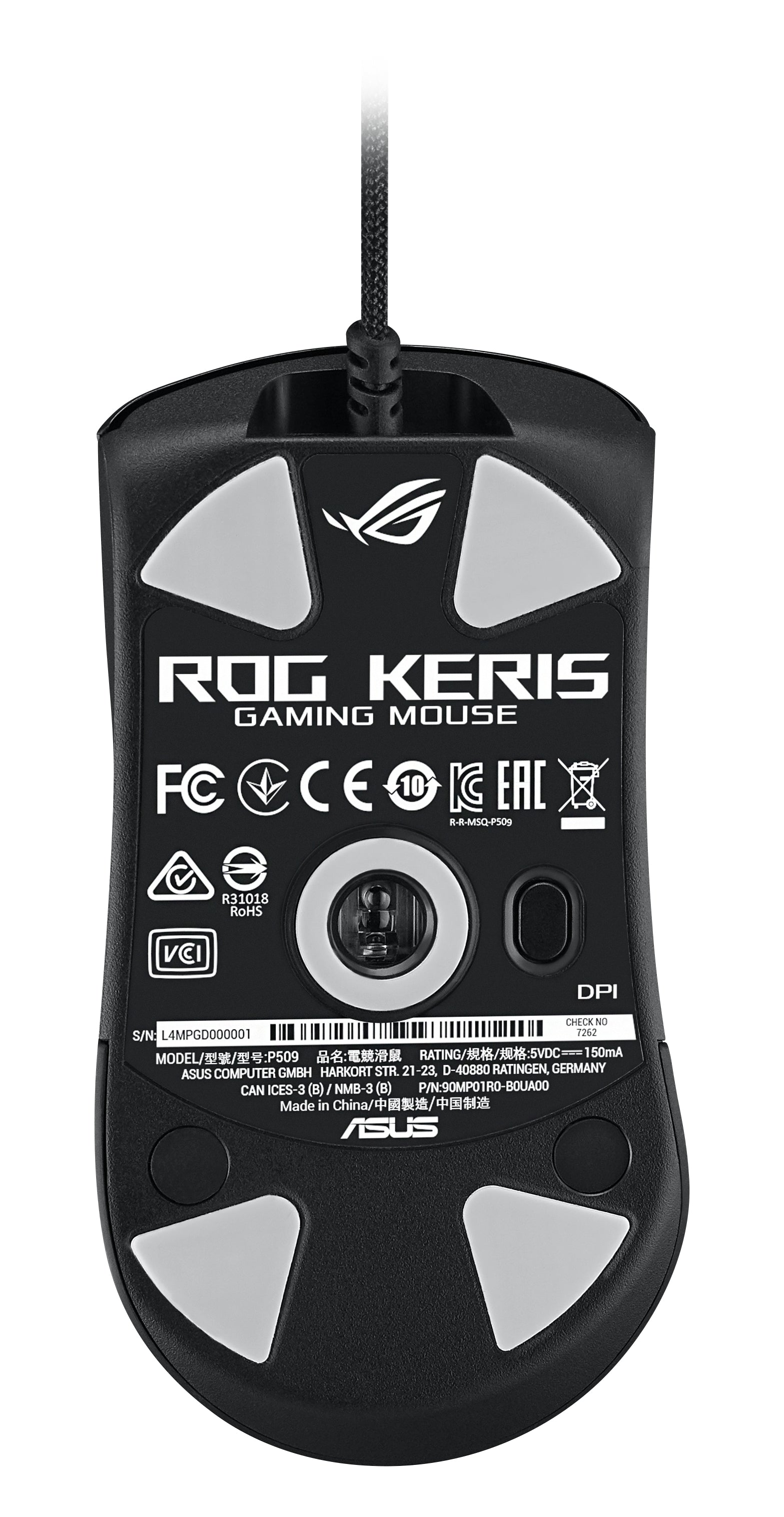 ASUS ROG KERIS (P509) Optisk Spelmus