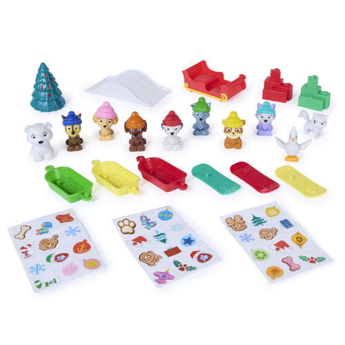 PAW Patrol julekalender 2026 – Vinterfigurer og slæder – 6076493 – figurer, slæder og tilbehør