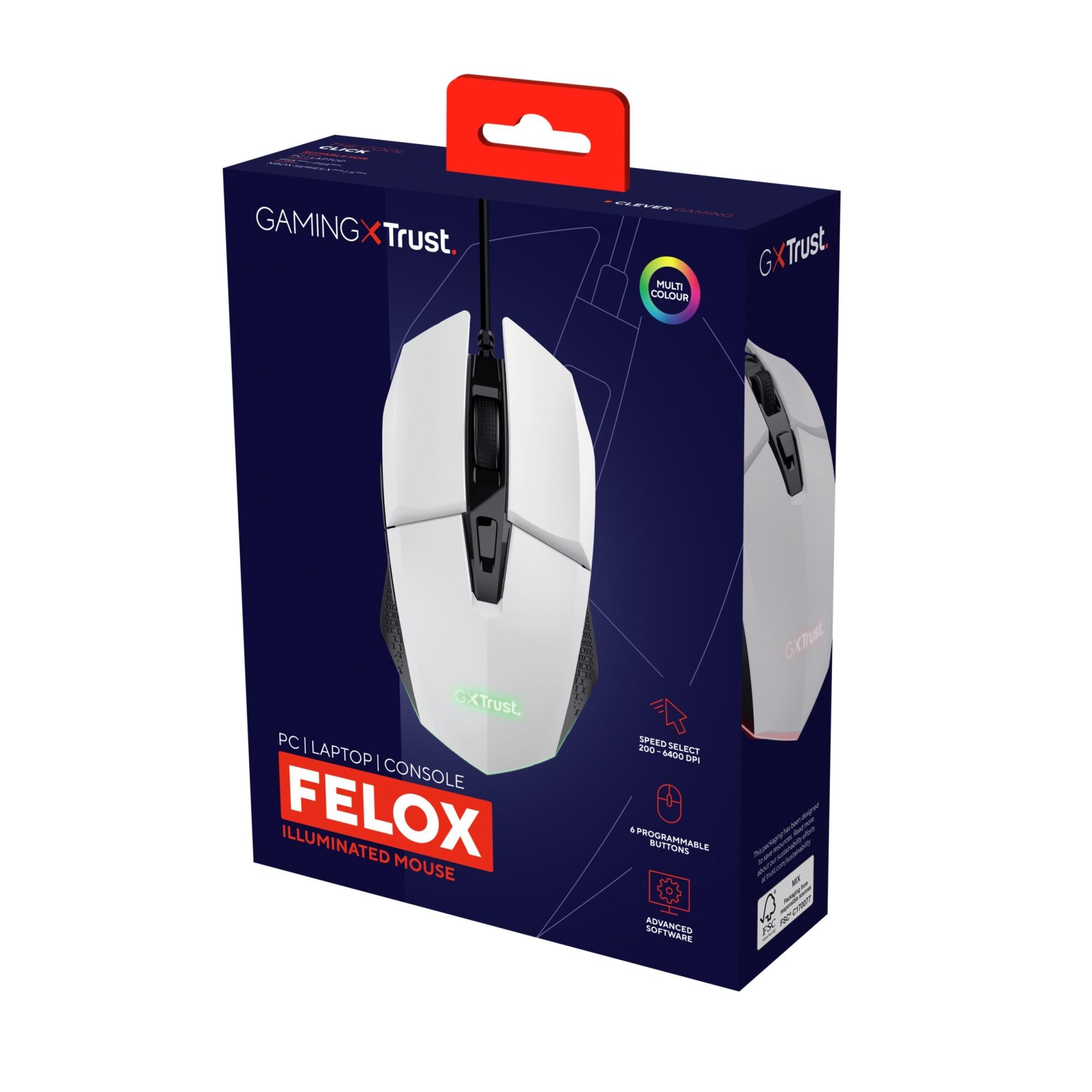 TRUST GXT109W FELOX GAMING MUS - VIT