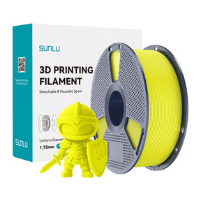 Sunlu PLA+ filament – gul, 1,75 mm, 1 kg
