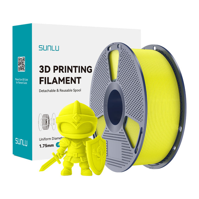 Sunlu PLA+ filament – gul, 1,75 mm, 1 kg
