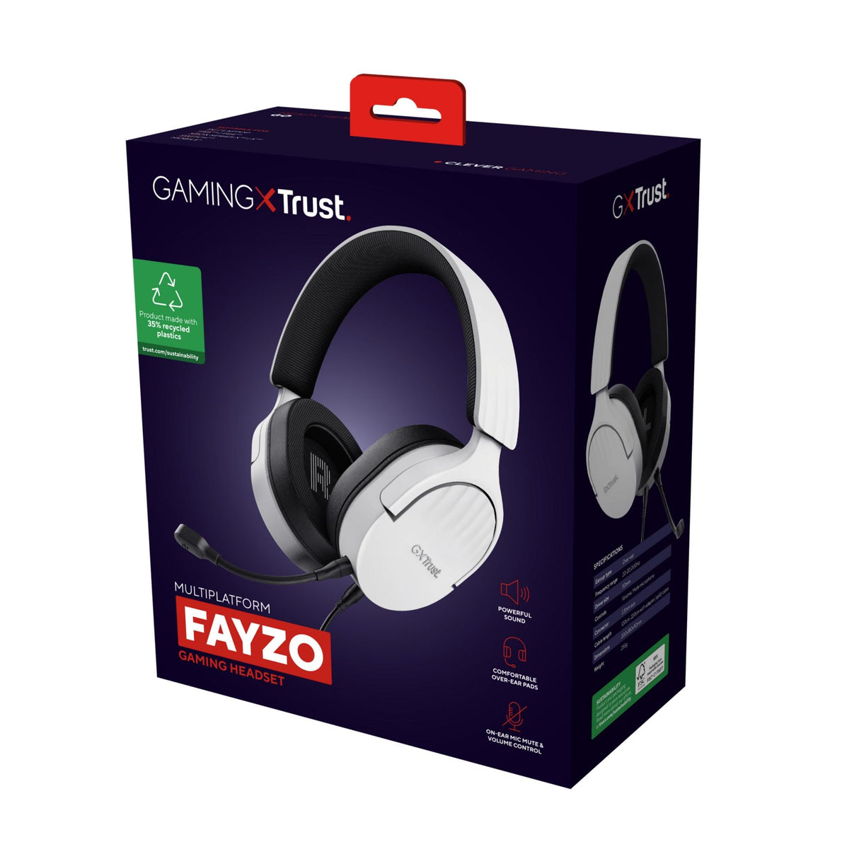 TRUST GXT489W FAYZO HEADSET - VIT