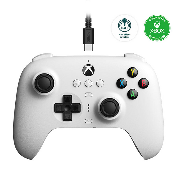 8BitDo Ultimate trådbunden handkontroll för Xbox Hall Ed/Vit
