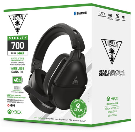 Turtle Beach Stealth 700 Gen 2 MAX – Xbox – Sort – emballage skråt forfra