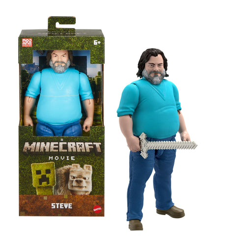 Mattel Minecraft Movie large Steve action figure, 30 cm tall collectible figure Mattel