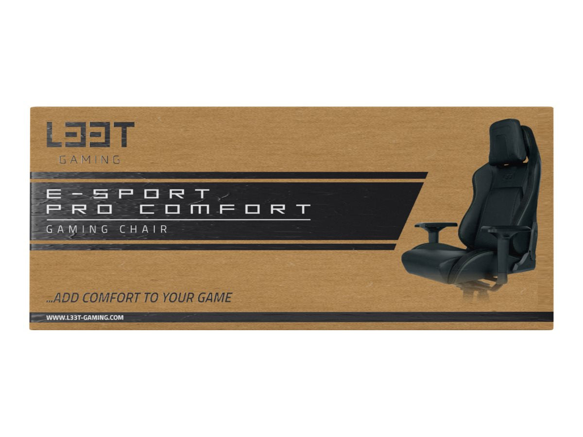 L33T E-Sport Pro Comfort Gamer Stol Svart