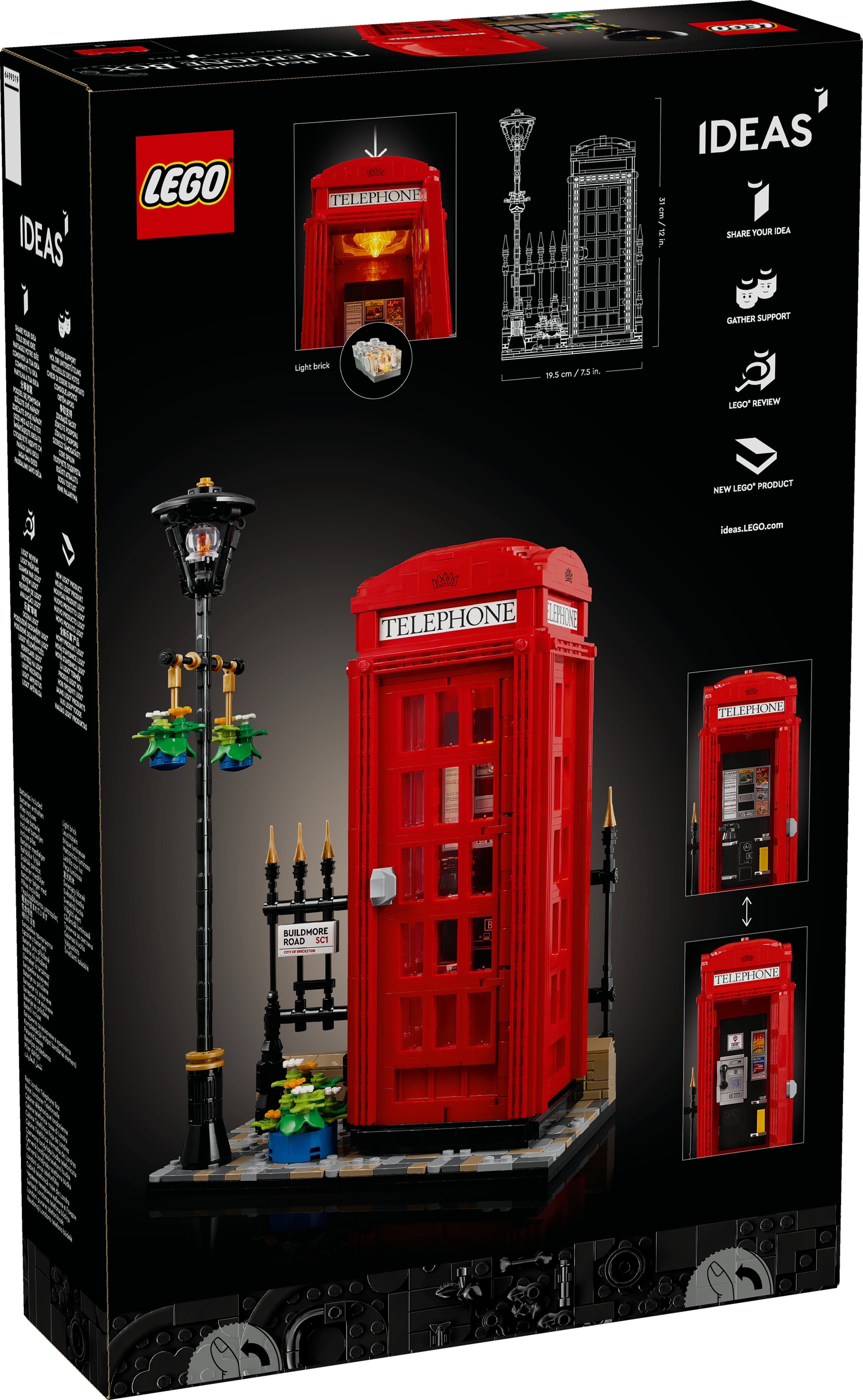 LEGO Ideas Röd London Telefonlåda 21347