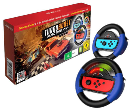 Maxx Tech Turbo Boost Racing Kit til Nintendo Switch – 2 rat og spilkode