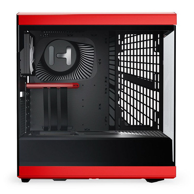HYTE Y40 Red Miditower - Panoramaglasslöja, inkluderad PCIe 4.0-stigkabel, 2 inkluderade fläktar