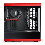 HYTE Y40 Red Miditower - Panoramaglasslöja, inkluderad PCIe 4.0-stigkabel, 2 inkluderade fläktar