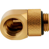 CORSAIR Hydro X Series 90° Rotary Adapter Kølevæske system tilpasning 2-pack Guld