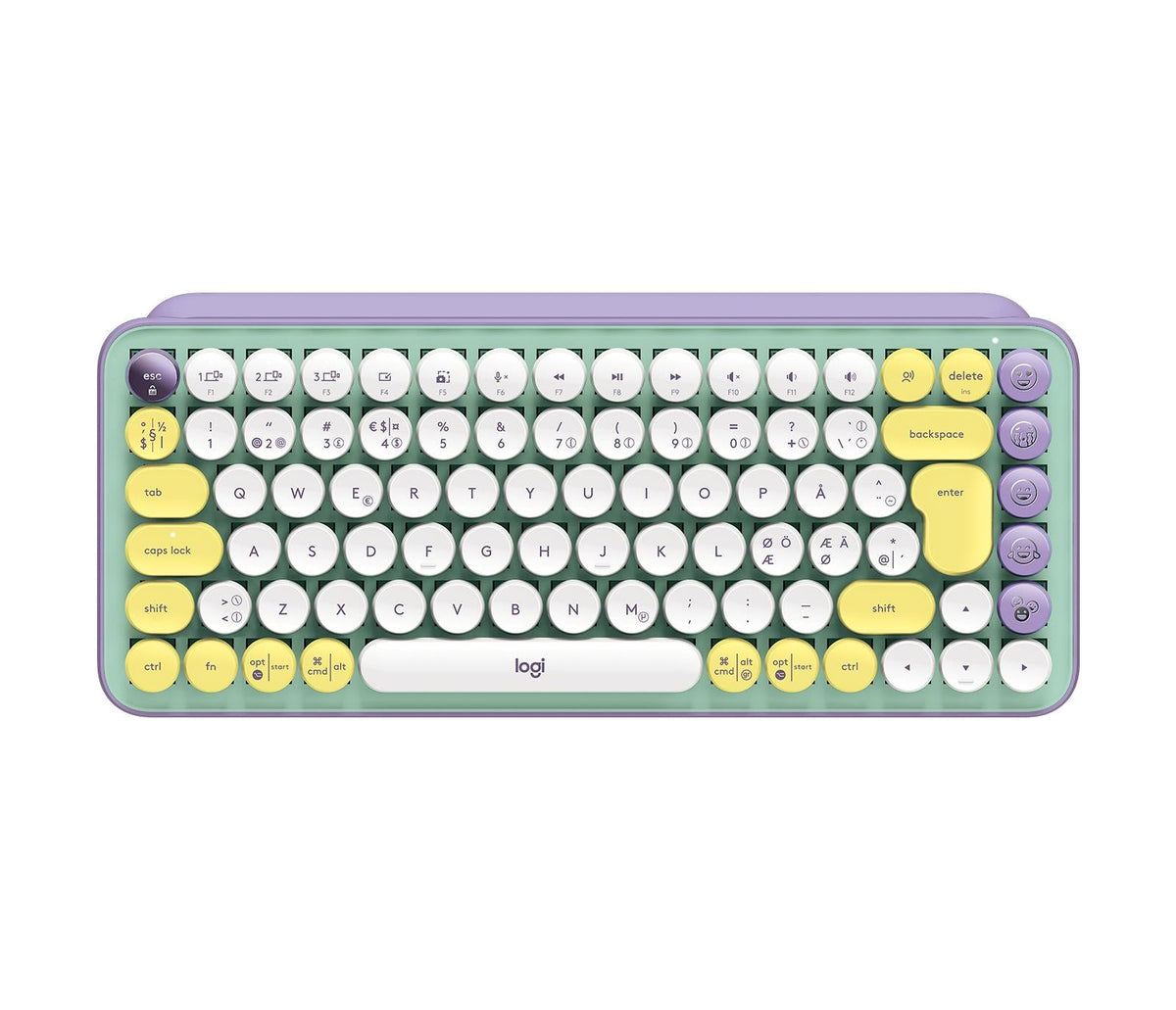 Logitech - POP Keys Wireless Keyboard, Daydream Mint (Nordic) Logitech