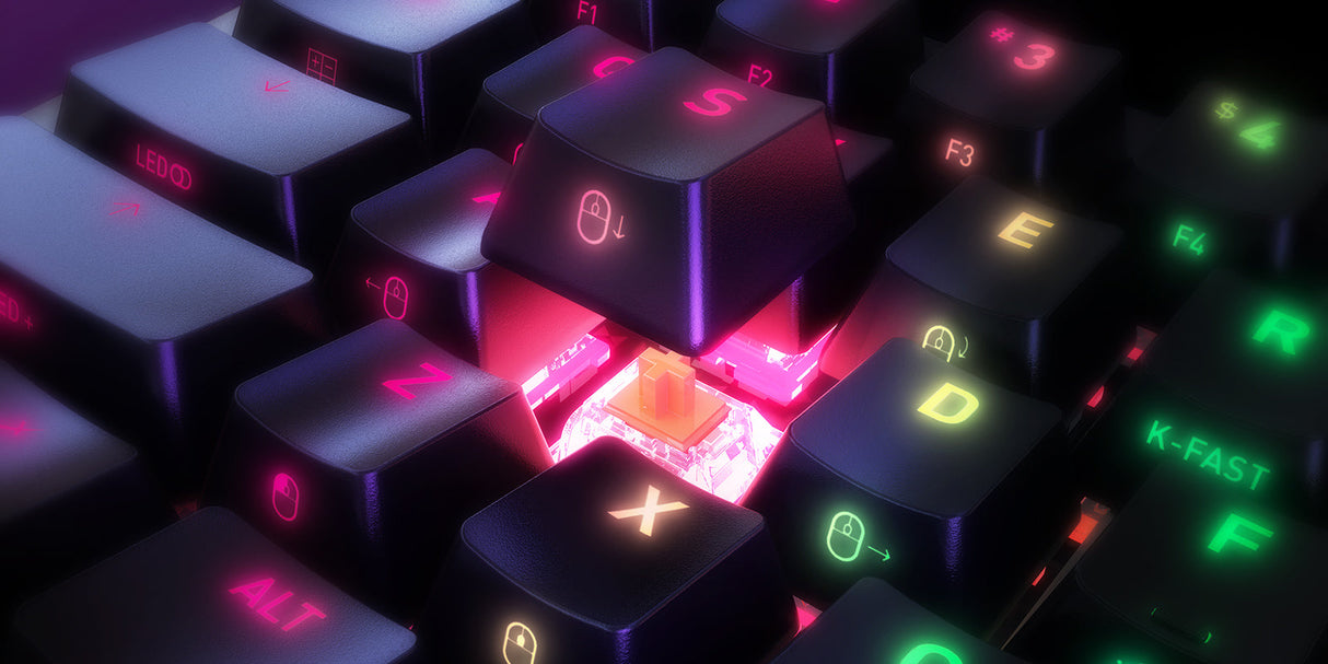 Xtrfy K5 RGB, Kompakt 65 % Svart