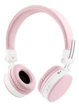 Foldbar on-ear BT headset, 3,5 mm, lyserød streetz