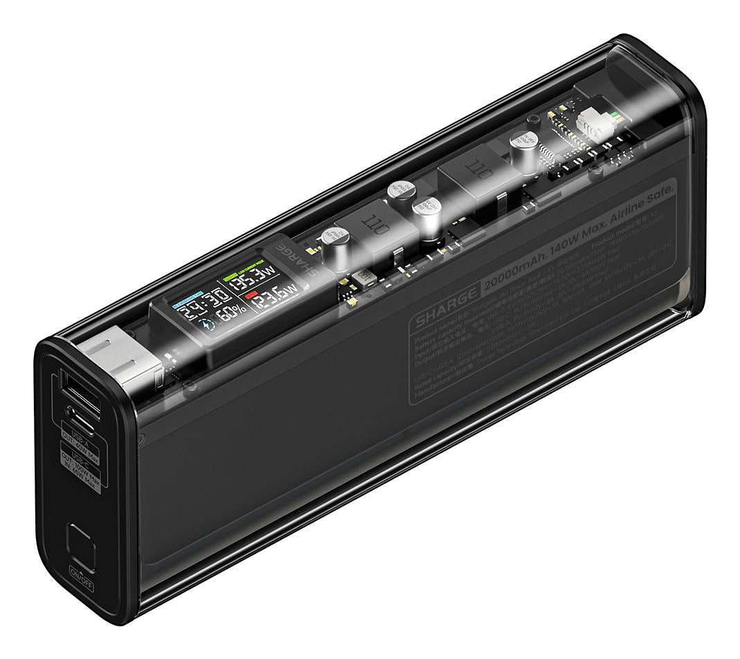 SHARGE Shargeek 140 20000 mah Powerbank - Black Khermit Technology Limited (Sharge)