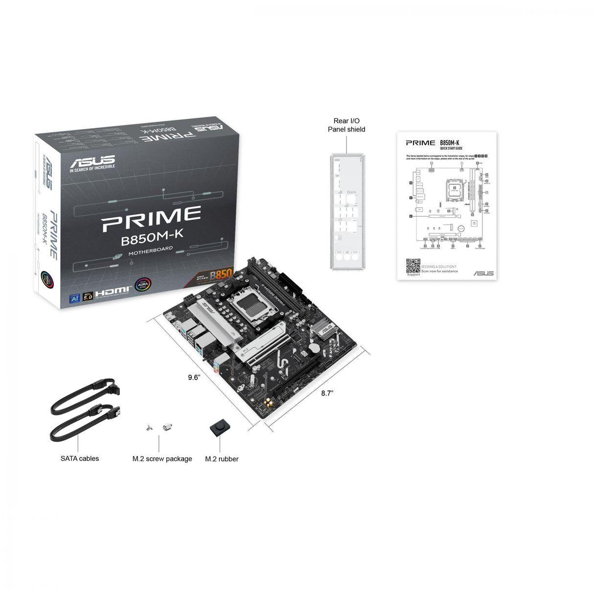 ASUS PRIME B850M-K (mATX, B850, AM5, DDR5)
