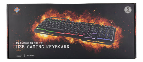 DELTACO GAMING GAM-042 Tangentbord Membran RGB Kabel Nordic