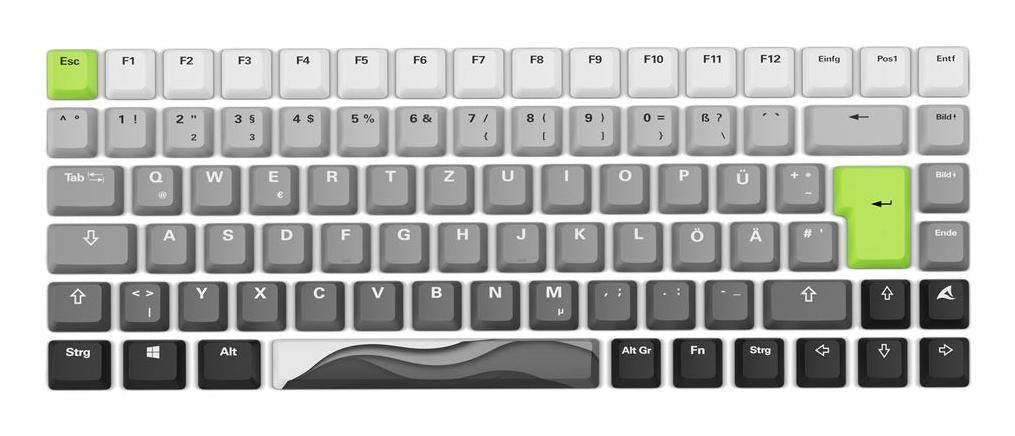 Sharkoon SKILLER SGK50 S3 Design Bundle D5 (gray/neon green) - DE Layout Sharkoon
