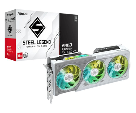 ASRock Radeon RX 9060 XT Steel Legend 16GB OC - produktbillede 1