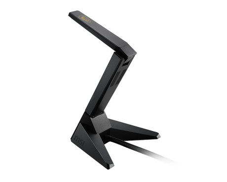 MSI AXE5400 holder og antenne set fra siden