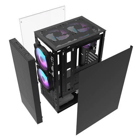 Datorfodral Darkflash A290 + 3 Fläktar (svart)