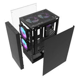 Datorfodral Darkflash A290 + 3 Fläktar (svart)