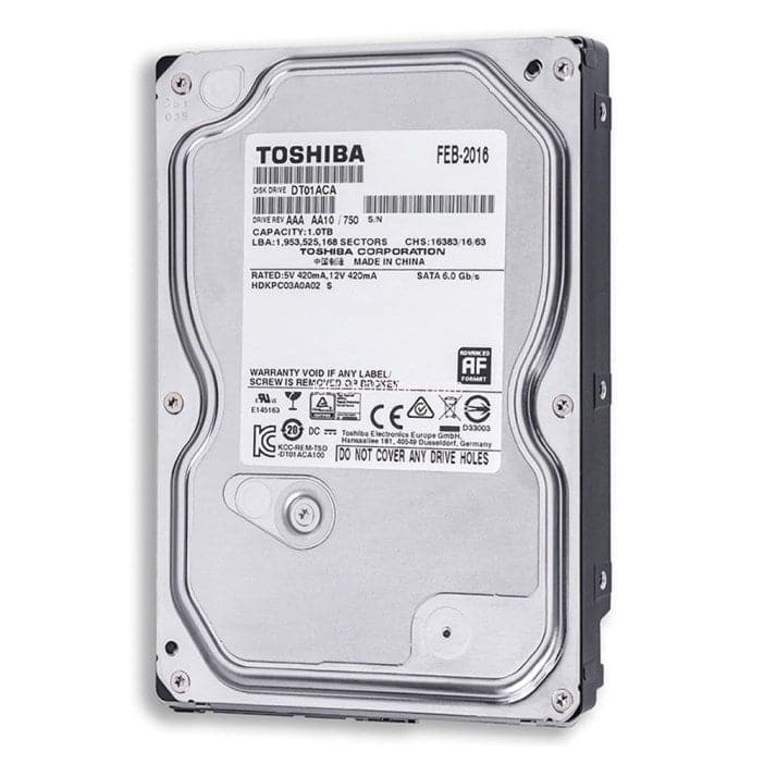 Toshiba hårddisk DT01ACA100 1TB 3,5" SATA-600 7200rpm