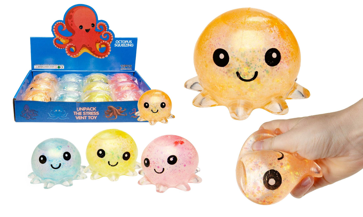 Squeeze Toy Octopus 8 cm – Assorteret Geekd