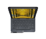 Logitech - Universal Folio w/Keyboard, 10 - Black (Nordic) Logitech