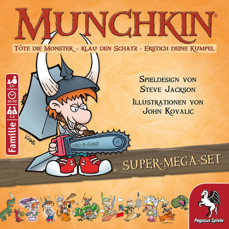 Pegasus Munchkin Fantasy Super-Mega-Set Tysk – Æske forfra