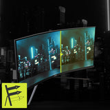 MSI MAG 345CQRDE – 34″ ultrawide-gamingskærm, 180 Hz – skærmens belysning illustreret