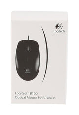 Logitech - B100 800dpi Optical High Quality Wired USB Mouse Logitech
