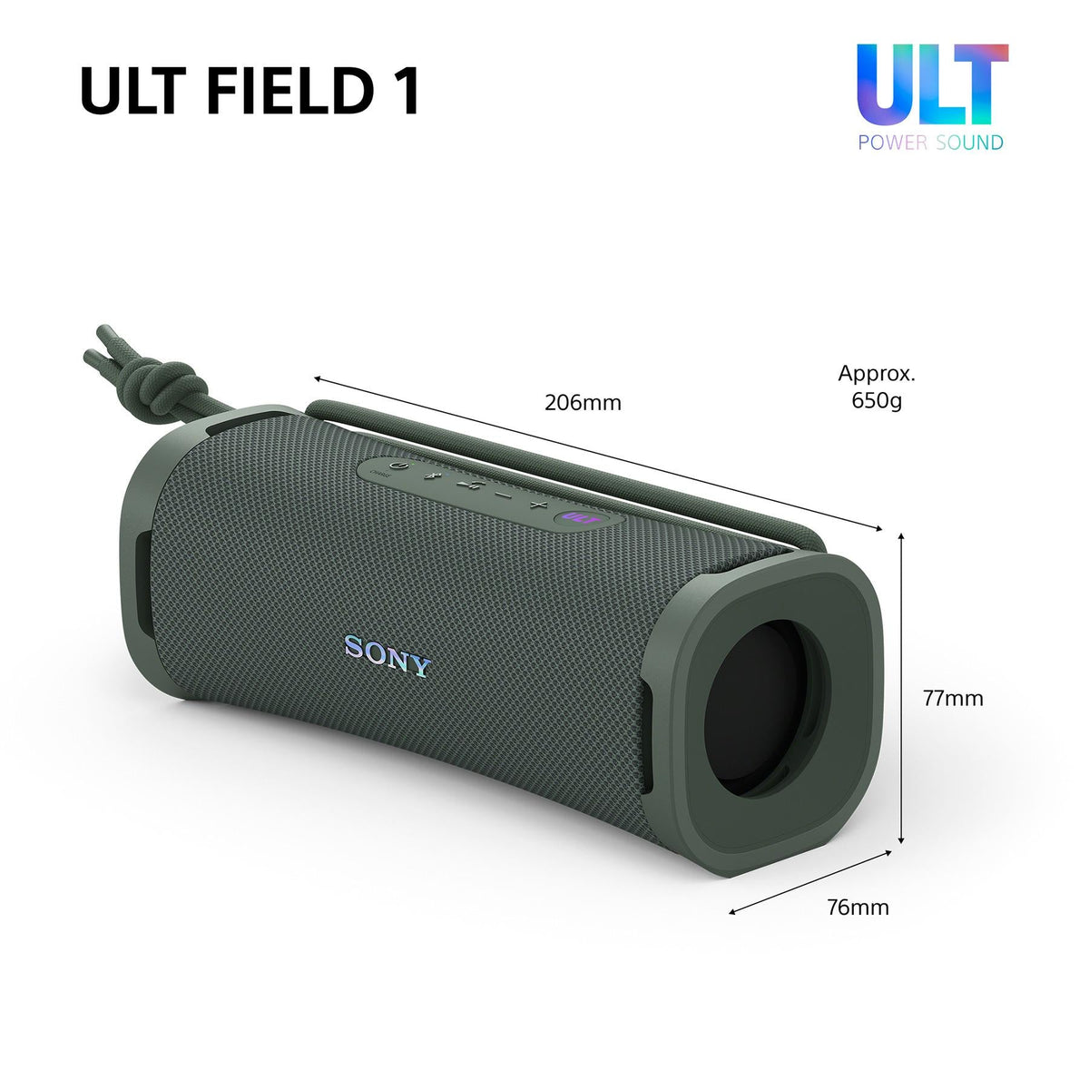 Sony Ult Field 1 – bærbar Bluetooth-højttaler – grøn – produktdetalje 10