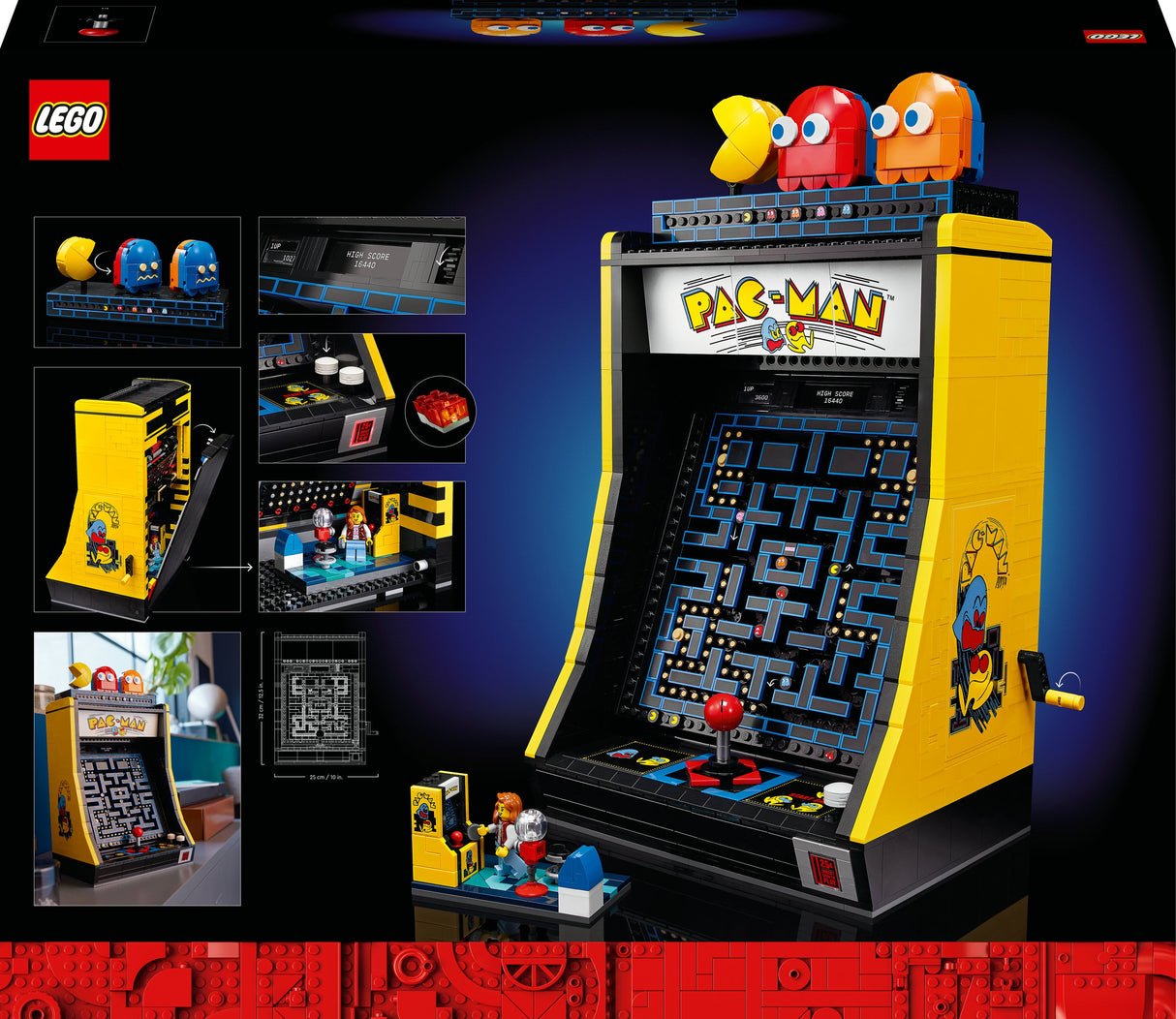 LEGO 10323 Ikoner PAC-MAN Spelmaskin, Byggleksaksväska